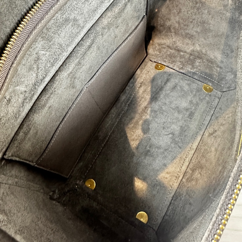 賽琳/Celine Belt Bag 大號大象灰牛皮鯰魚包28x16x24cm-8