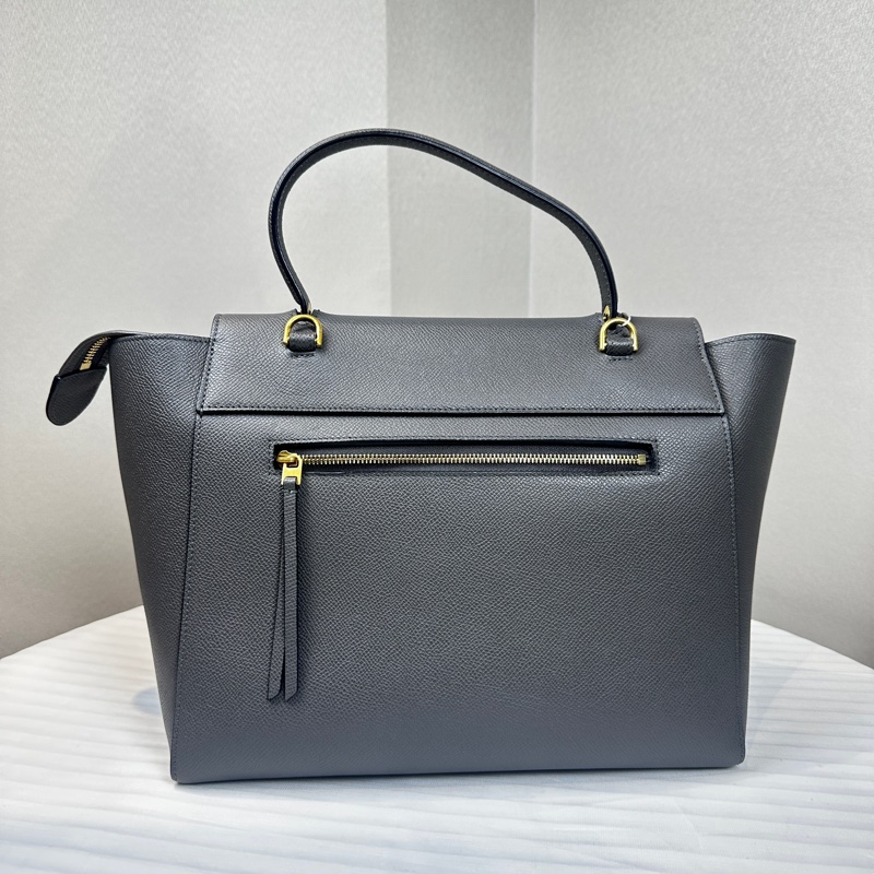 賽琳/Celine Belt Bag 大號大象灰牛皮鯰魚包28x16x24cm-10