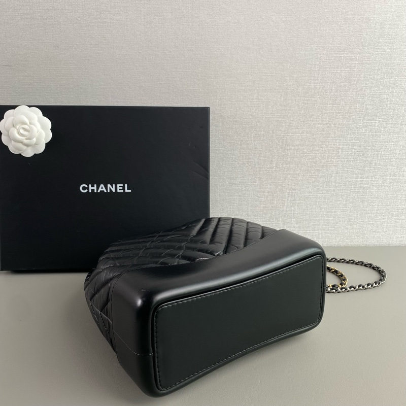 ✨Chanel 黑銀V紋 流浪後背包 99新 有保卡 秒殺價🖤-7