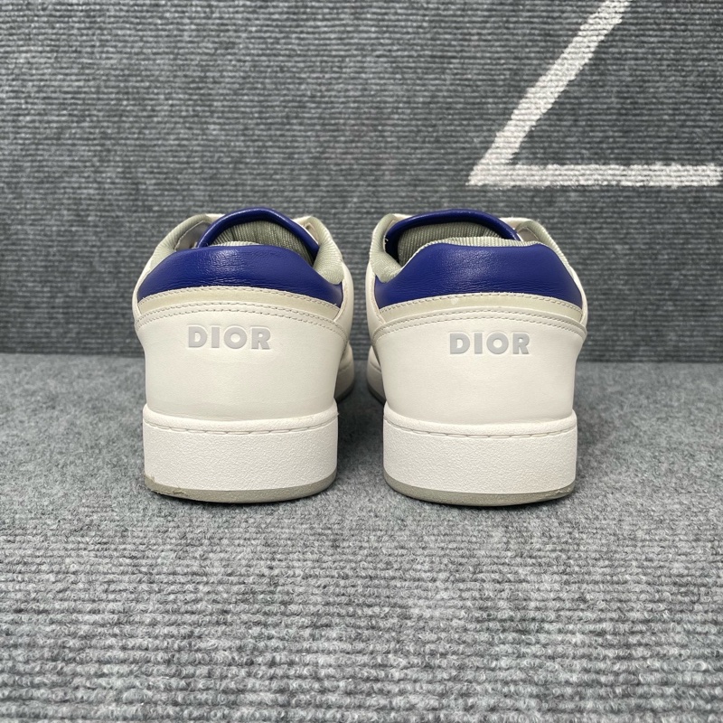 DIOR迪奧白藍色皮面老花板鞋 42碼-2