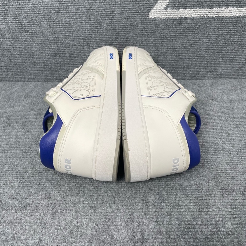 DIOR迪奧白藍色皮面老花板鞋 42碼-5