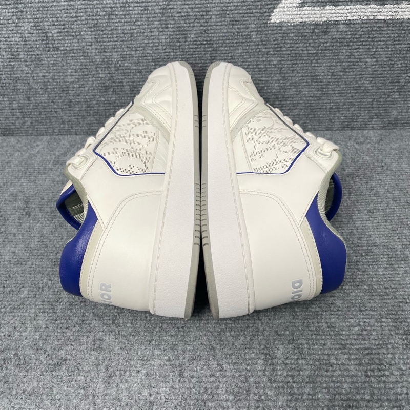 DIOR迪奧白藍色皮面老花板鞋 42碼-6