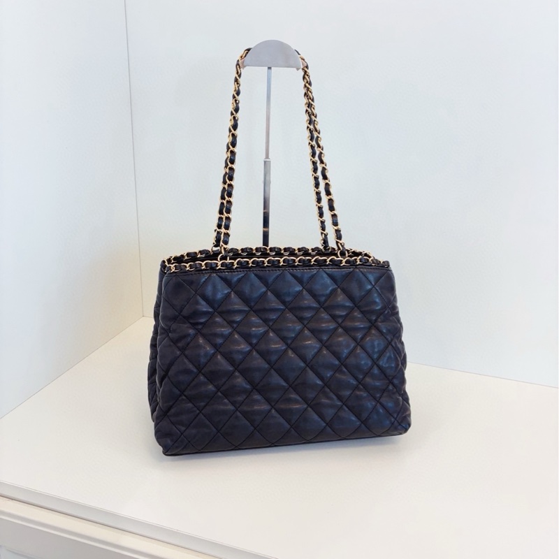✨Chanel 黑金穿鏈tote 復古黑金配色 時尚永不過時🖤-3
