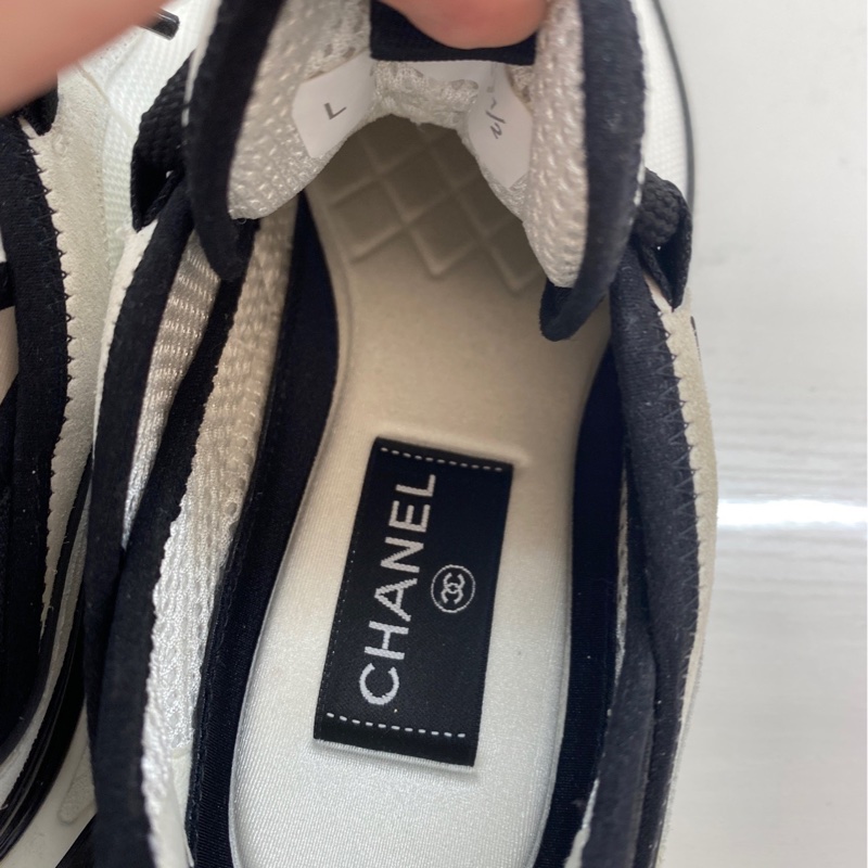 99新CHANEL香奈兒22s黑白熊貓運動鞋37.5碼 爆款,黑白配色-6