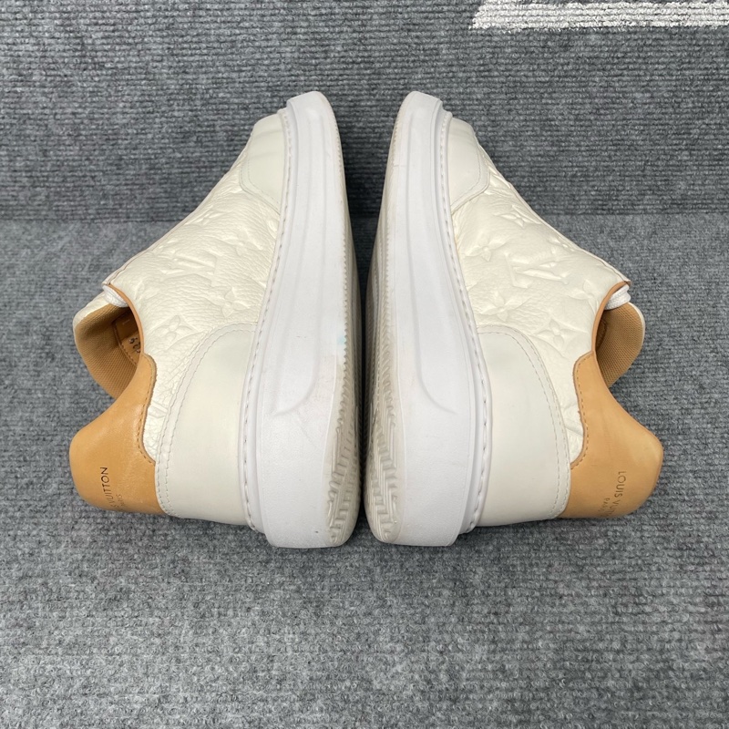 LV 白色皮面老花壓花松糕鞋41碼-6
