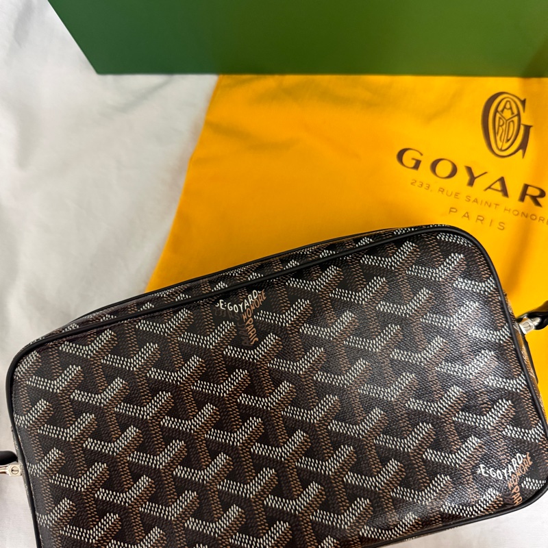 Goyard CAP-VERT PM [限時降價] 近全新正品 黑色經典老花相機包-0