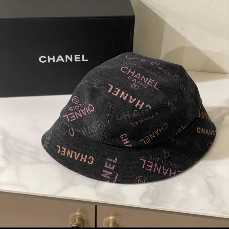 超時尚❤️香奈兒 #牛仔 #塗鴉 #漁夫帽 #帽子-1
