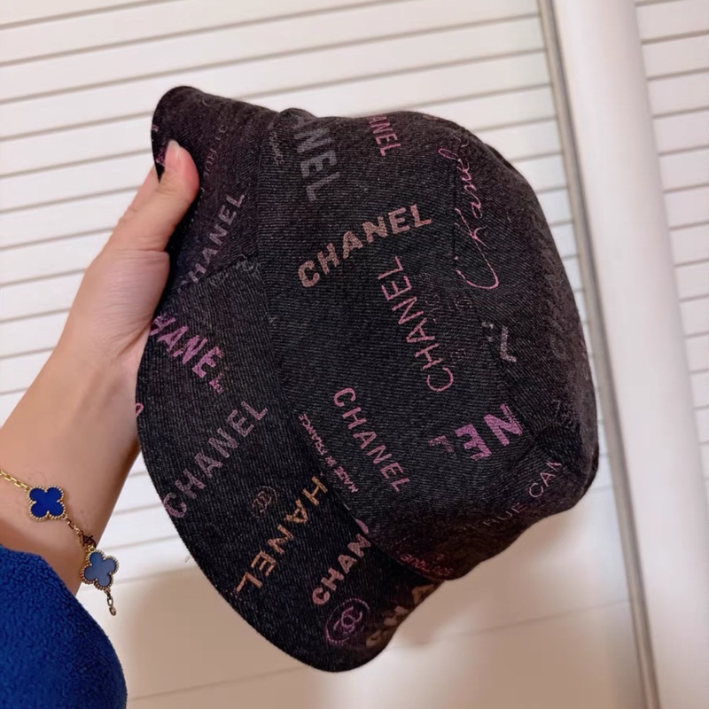 超時尚❤️香奈兒 #牛仔 #塗鴉 #漁夫帽 #帽子-5