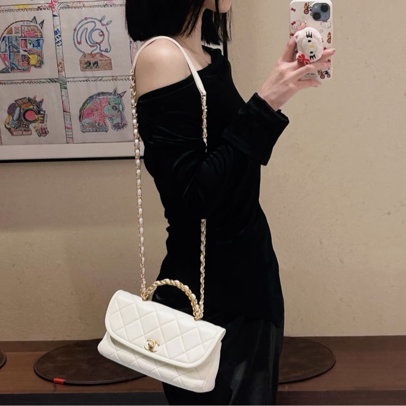 Chanel Co Co handle 23 🐦 flap bag with top handle-5