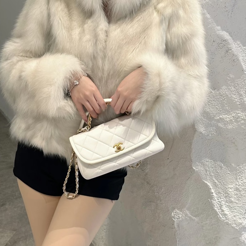 Chanel Co Co handle 23 🐦 flap bag with top handle-6