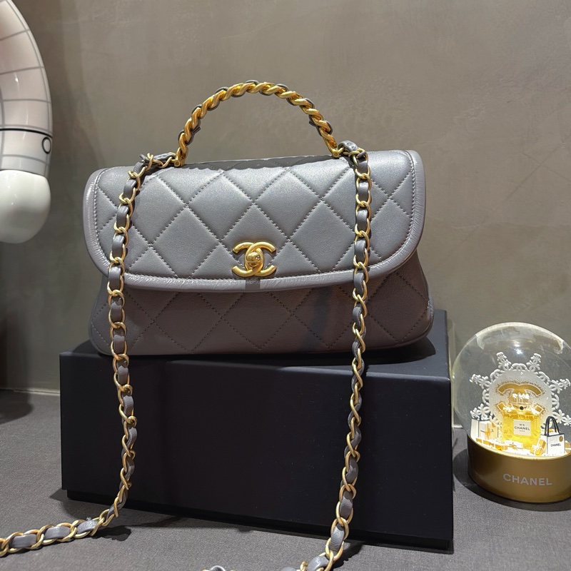 Chanel Co Co handle 23 🐦 flap bag with top handle-11
