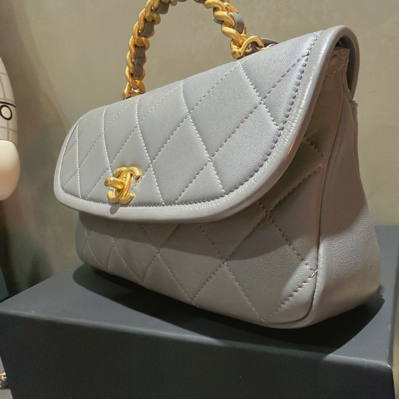 Chanel Co Co handle 23 🐦 flap bag with top handle-12