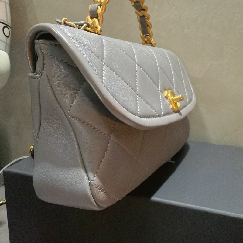 Chanel Co Co handle 23 🐦 flap bag with top handle-13