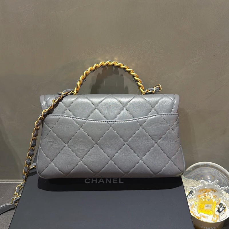 Chanel Co Co handle 23 🐦 flap bag with top handle-14