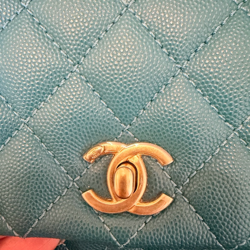 Chanel Coco Handle Small 荔枝牛皮寶石綠色（不包twilly）-4