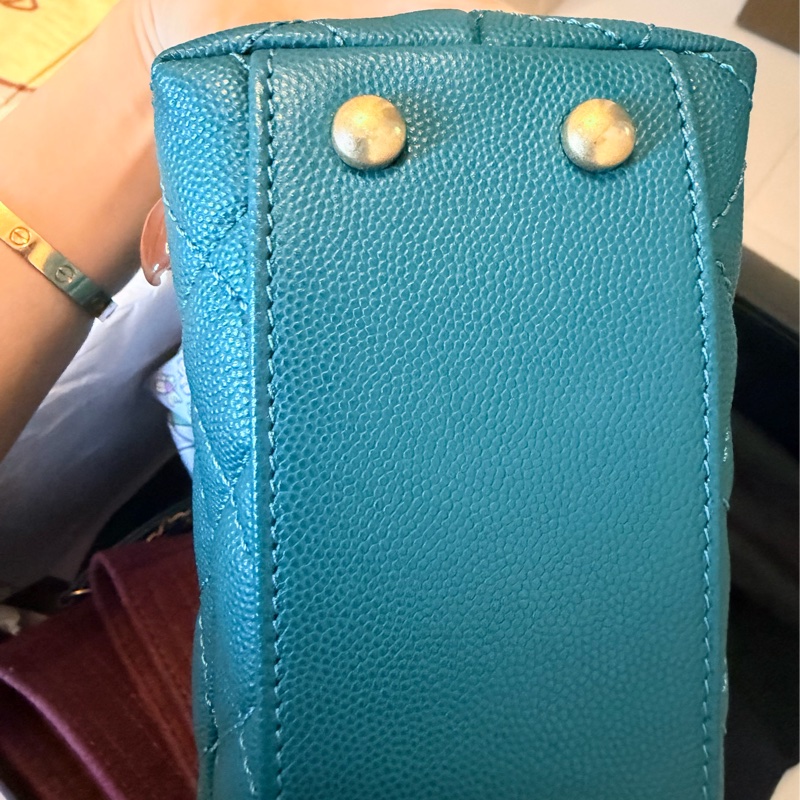 Chanel Coco Handle Small 荔枝牛皮寶石綠色（不包twilly）-23