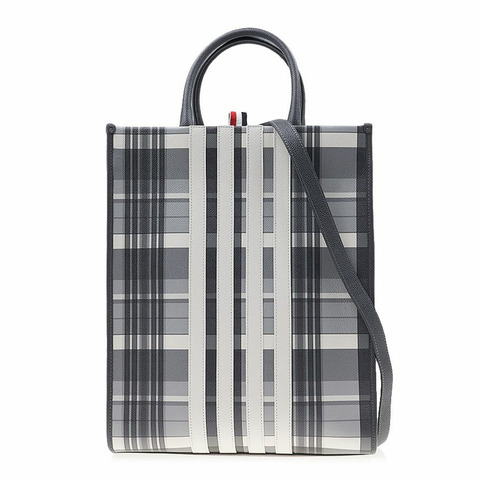 THOM BROWNE MAG406A L0041 980（刮刮樂）女士條紋垂直格紋手提包