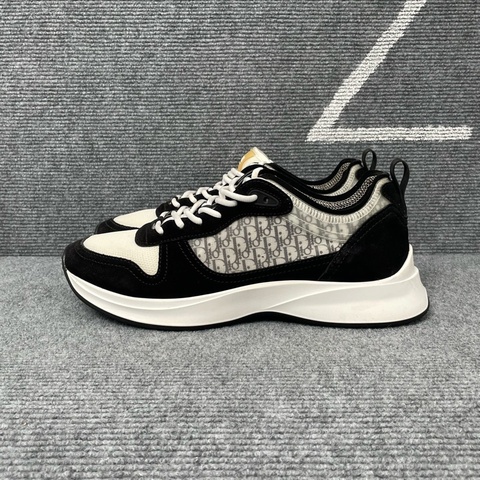Dior 黑白色麂皮網面運動鞋42碼