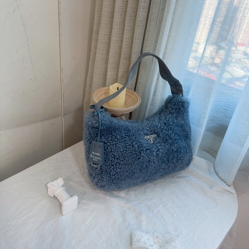 ෆ Prada 絨毛hobo腋下包-7