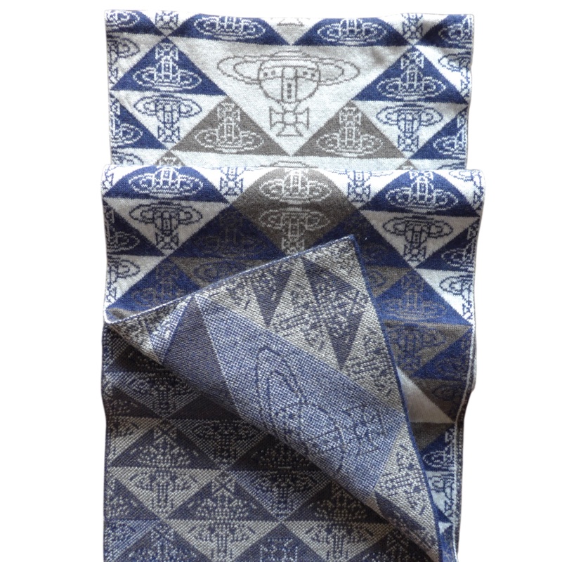 Vivienne Westwood logo 圖騰羊毛圍巾-6