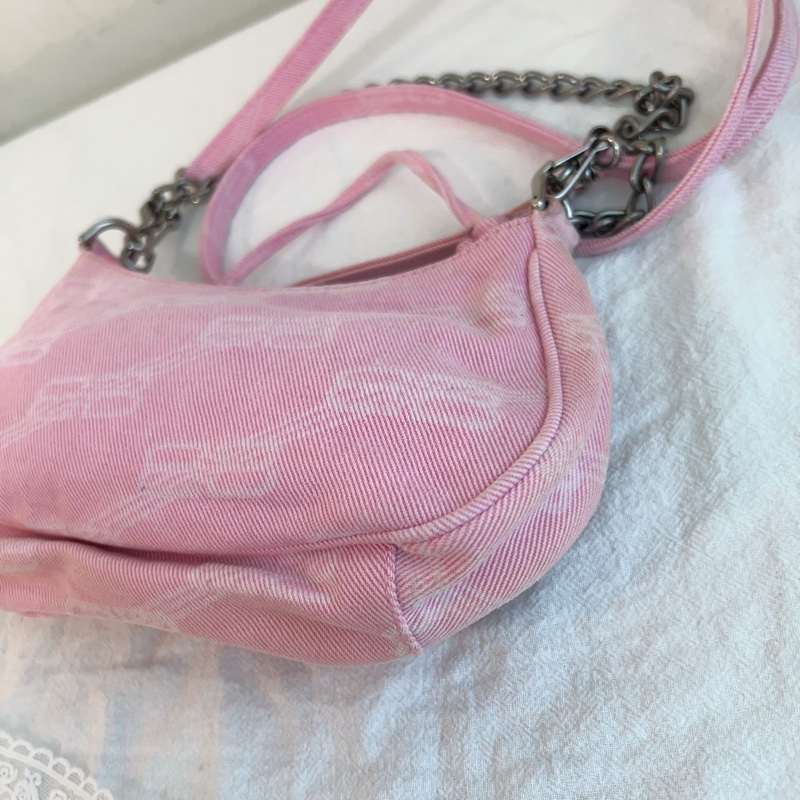 ෆ 巴黎世家  Le Cagole機車包 新月包 辣妹包 嫩粉色🌸-14