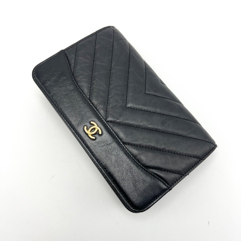 CHANEL 黑金V紋woc肩背斜背鏈條包19*12*4 98新配件保卡塵袋-4