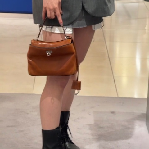 BALENCIAGA 新款棕色仿舊款Rodeo小號手提肩背斜背包27*19*8 99新配件塵袋