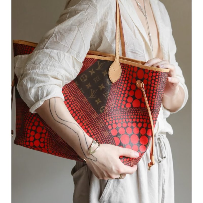 Louis Vuitton - 草間彌生Neverfull 中號 / 限量款-6