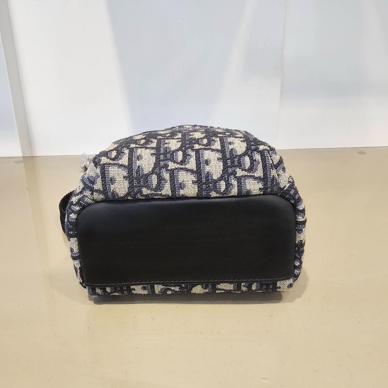 迪奧DIOR 近全新mini後背包小書包經典藍緹花小後背包-6