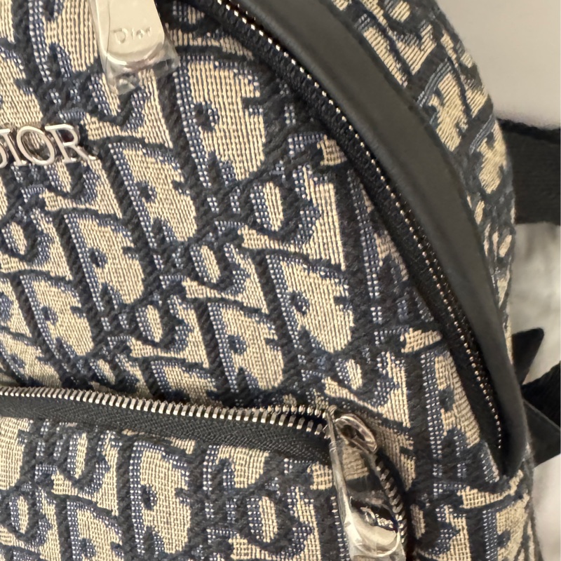 迪奧DIOR 近全新mini後背包小書包經典藍緹花小後背包-20