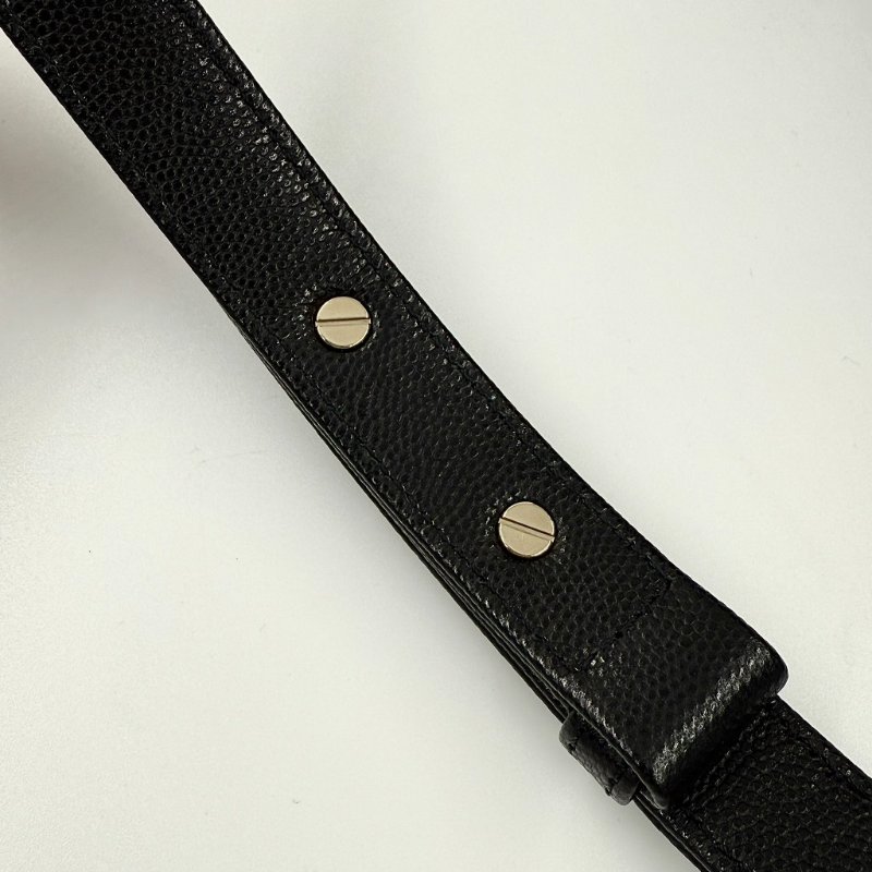 CHANEL - 黑色荔枝皮淡金釦BOY 25斜背包-13