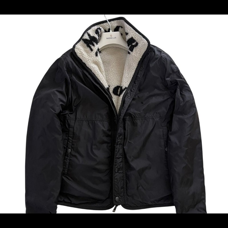 MONCLER#黑白色風衣外套#可正反雙面穿#M號#正品-4