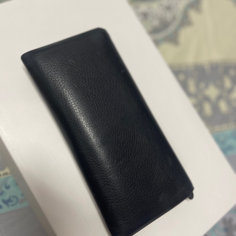 Burberry 黑色長版皮夾/附零錢包 男女款-3