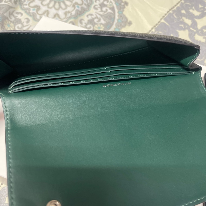 Burberry 黑色長版皮夾/附零錢包 男女款-5