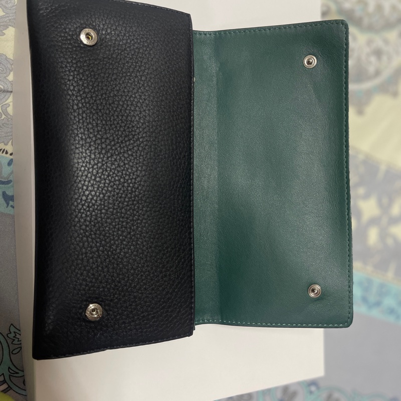 Burberry 黑色長版皮夾/附零錢包 男女款-6