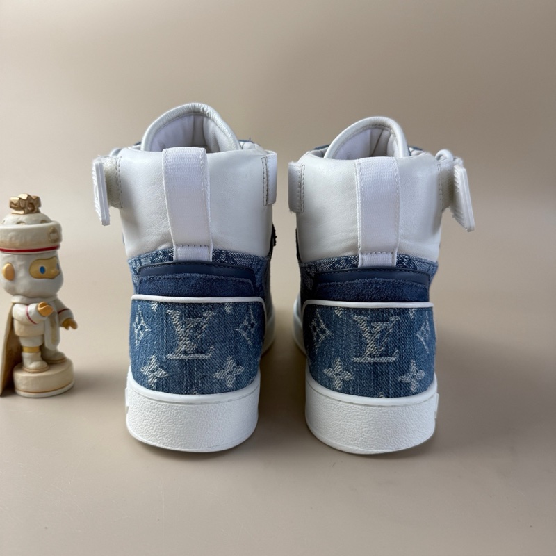 97新LV/路易威登 白藍滿印牛仔休閒鞋 37碼 無附件-2