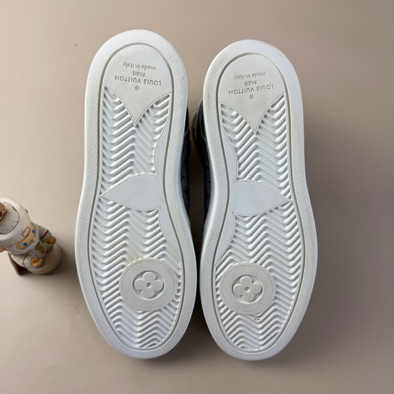 97新LV/路易威登 白藍滿印牛仔休閒鞋 37碼 無附件-5