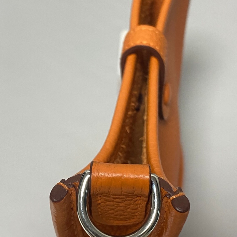 9成新 愛馬仕 Hermès Mini Evelyne 橙色・Togo X刻 原背帶・日常神包-5