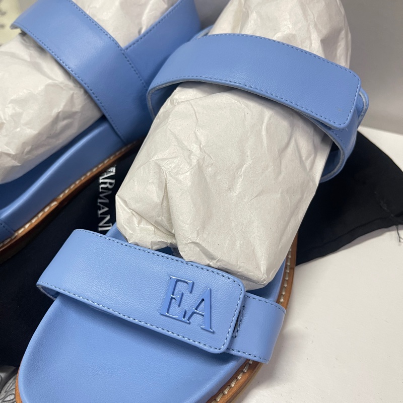 ARMANI 藍色涼鞋 全新-2