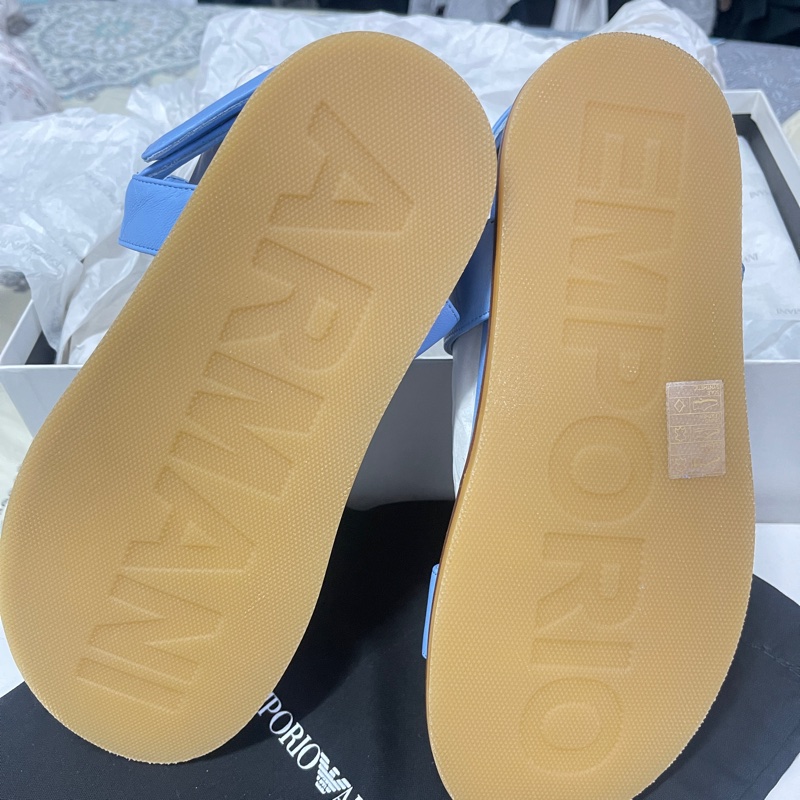 ARMANI 藍色涼鞋 全新-3