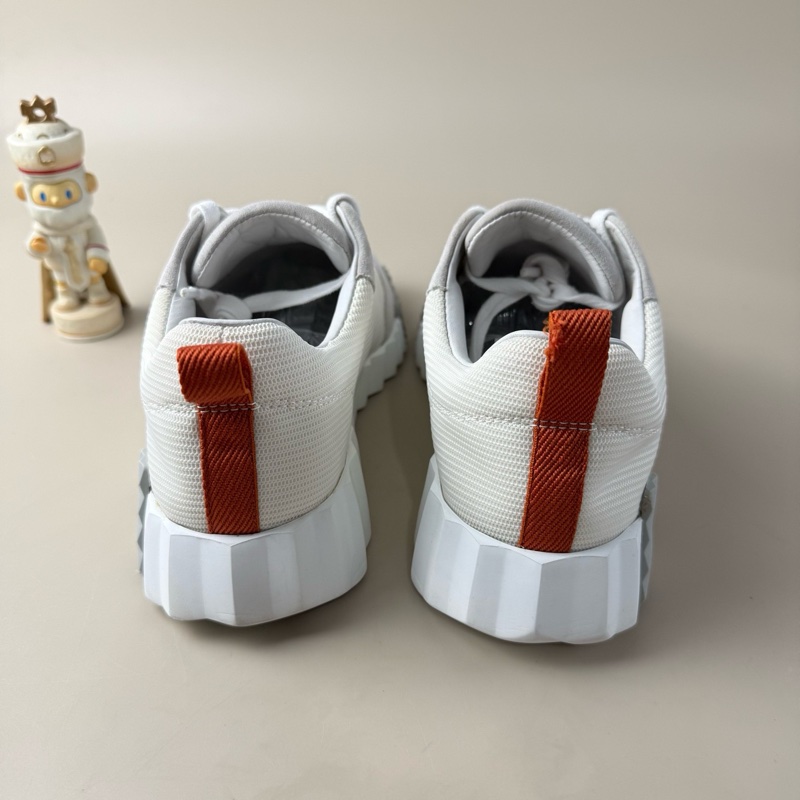 97新Hermes/愛馬仕 灰白H拼皮休閒鞋 37碼 無附件-2