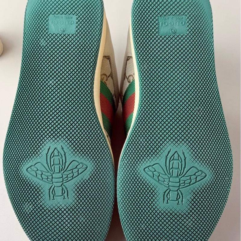 GUCCI/古馳 雙G琺瑯滿印髒髒鞋 36碼 95新-3
