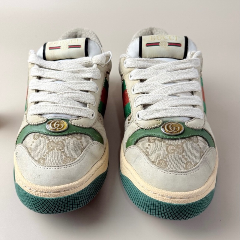 GUCCI/古馳 雙G琺瑯滿印髒髒鞋 36碼 95新-5