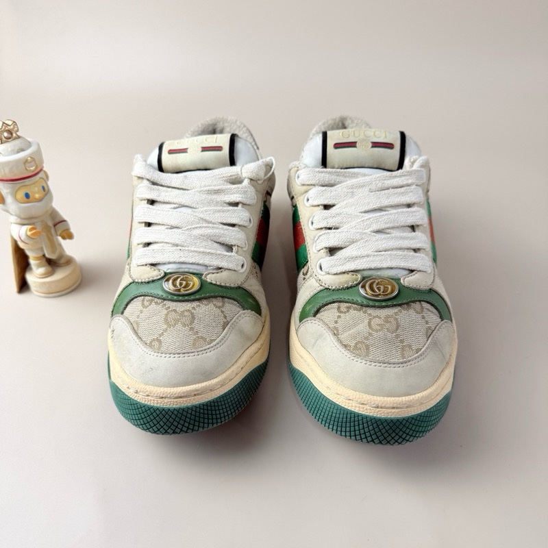 GUCCI/古馳 雙G琺瑯滿印髒髒鞋 36碼 95新-11