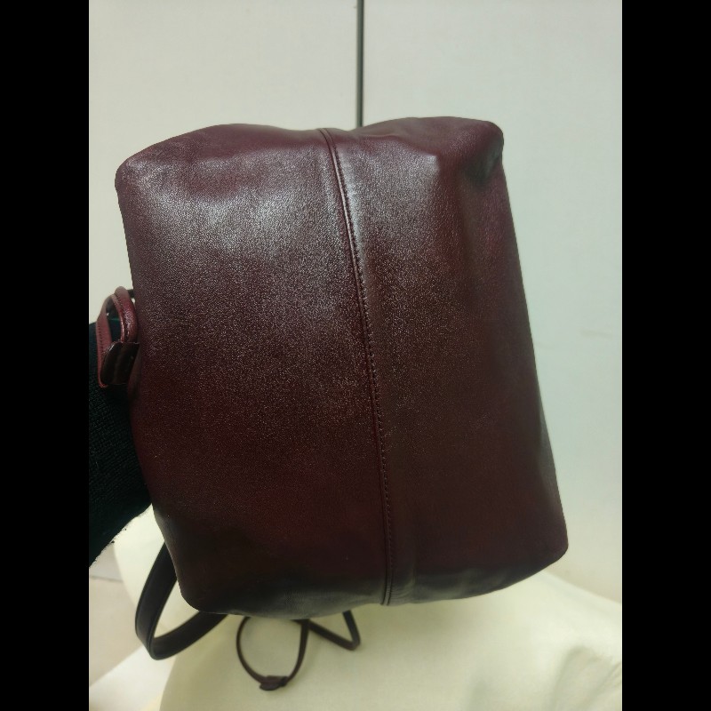 【8成新】㊣✨YSL✨（附防塵袋）SAINT LAURENT 聖羅蘭 TEDDY 大款 酒紅 小羊皮 抽繩 束口 水桶包 肩背包 子母包 鏈條包 /二手精品/保證正品🌳二手樹屋🌳-6