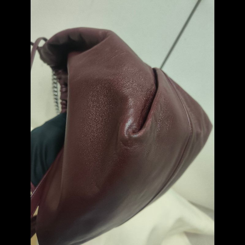 【8成新】㊣✨YSL✨（附防塵袋）SAINT LAURENT 聖羅蘭 TEDDY 大款 酒紅 小羊皮 抽繩 束口 水桶包 肩背包 子母包 鏈條包 /二手精品/保證正品🌳二手樹屋🌳-7