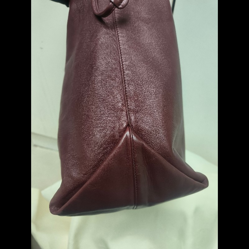 【8成新】㊣✨YSL✨（附防塵袋）SAINT LAURENT 聖羅蘭 TEDDY 大款 酒紅 小羊皮 抽繩 束口 水桶包 肩背包 子母包 鏈條包 /二手精品/保證正品🌳二手樹屋🌳-23