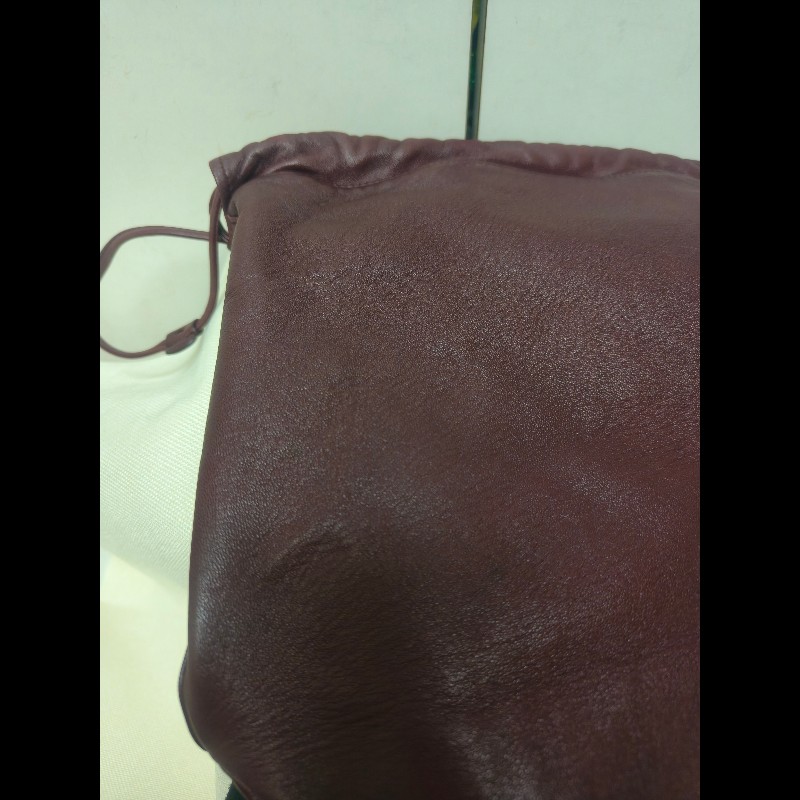 【8成新】㊣✨YSL✨（附防塵袋）SAINT LAURENT 聖羅蘭 TEDDY 大款 酒紅 小羊皮 抽繩 束口 水桶包 肩背包 子母包 鏈條包 /二手精品/保證正品🌳二手樹屋🌳-41