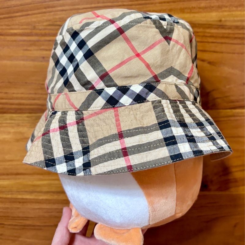 Burberry格紋棉質漁夫帽-0