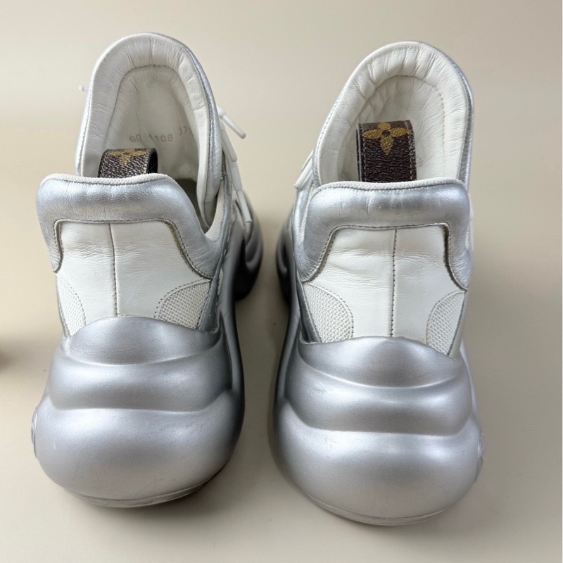 LV/路易威登 白銀厚底拱橋老爹鞋 37.5碼 95新-6